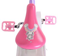 Rosa Fahrradsattel mit Einhorn- und Regenbogenmotiv