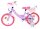 Lila Kinderfahrrad mit pinken Akzenten und Einhorn-Motiv