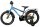 Kinderfahrrad mit blauer Lackierung, stabilen Reifen und Stützrädern