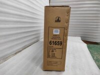 Braune Verpackung mit Produktinformationen und Barcode auf der Seite