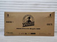 Kartonverpackung für Fahrräder mit Logo und Gewichtsangabe