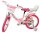 Rosa Kinderfahrrad mit Korb und Einhorn-Motiv, 16 Zoll Räder