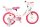 Kinderfahrrad in Weiß und Pink mit Einhorn-Motiv und Korb