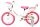 Kinderfahrrad in Weiß und Pink mit Korb und Einhorn-Design
