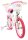 Kinderfahrrad in Weiß und Pink mit Korb und Stützrädern