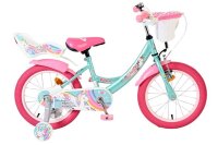 Kinderfahrrad in Türkis und Pink mit Einhorn-Motiv...