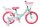 Kinderfahrrad in Türkis und Pink mit Einhorn-Motiv und Korb