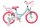 Kinderfahrrad in Türkis und Pink mit Einhorn-Motiv und Korb