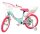 Kinderfahrrad in Mintgrün und Pink mit Korb und Sattelstütze