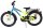Kinderfahrrad in Blau und Gelb mit stabilen Reifen und Gepäckträger
