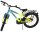 Kinderfahrrad in Blau und Gelb mit Gepäckträger und dicken Reifen
