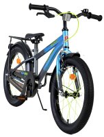 Kinderfahrrad mit blauer Lackierung und grünen Akzenten, 18 Zoll Reifen