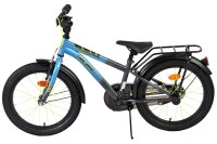Kinderfahrrad mit blauer und schwarzer Farbgestaltung und stabilen Reifen