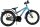 Jungenfahrrad in Blau mit dicken Reifen und Gepäckträger