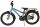 Kinderfahrrad mit blauer und schwarzer Farbgestaltung und stabilen Reifen