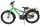 Kinderfahrrad in Grün mit stabilen Reifen und Gepäckträger