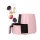 Jocca Heißluftfritteuse 3,8L 1450W Airfryer LED Touch 8 Programme fettarm Rosa