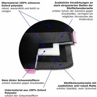 Für Isofix Kindersitze geeignete Wumbi Sitzschutz in pink