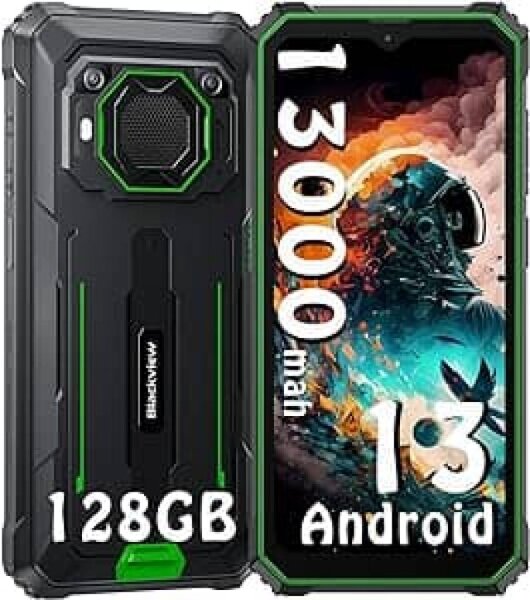 Blackview BV6200Pro Smartphone Grün mit 8GB RAM / 128GB ROM Vorder- und Rückseite