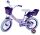 Volare Disney Wish Kinderfahrrad für Mädchen - 14 Zoll - Lila mit zwei Handbremsen