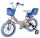Volare Disney Stitch Kinderfahrrad für Mädchen - 14 Zoll in Creme Koralle Blau mit zwei Handbremsen