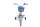 Volare Disney Stitch Kinderfahrrad für Mädchen - 14 Zoll in Creme Koralle Blau mit zwei Handbremsen