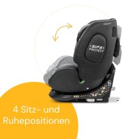 Kindersitz mit integriertem SIPS-Seitenaufprallschutz, in fünf Sitz- und Ruhepositionen verstellbar – optimaler Komfort und maximale Sicherheit für Babys und Kinder