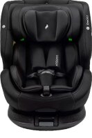 Osann One360° i-Size Kindersitz in All Black, gepolstert, drehbar, für Kinder von 40 bis 150 cm, mit integriertem Seitenaufprallschutz schräge Ansicht