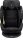 Osann One360° i-Size Kindersitz in All Black, gepolstert, drehbar, für Kinder von 40 bis 150 cm, mit integriertem Seitenaufprallschutz, Ansicht von vorne, Gurt offen