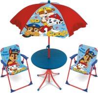 ARDITEX Kinder-Tischset mit 2 Stühlen & Sonnenschirm