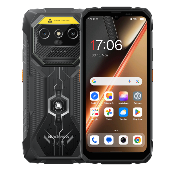 Blackview ROCK 1 Pro Outdoor Handy: 15000mAh Akku, Android 16, 24GB RAM, 256GB ROM, 20MP Nachtsicht, 6,56" 90Hz Display, NFC, Robustes Smartphone Schwarz