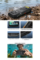 Blackview ROCK 1 Pro Outdoor Handy: 15000mAh Akku, Android 16, 24GB RAM, 256GB ROM, 20MP Nachtsicht, 6,56" 90Hz Display, NFC, Robustes Smartphone Schwarz