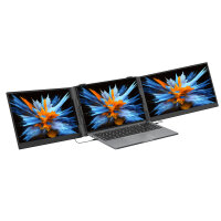 Blackview Dual Laptop Bildschirm Erweiterung 14" / 15,3" Triple Screen Monitor, Full HD IPS, USB-C HDMI Extender für MacBook & Windows, 100W PD, TÜV Eye Care