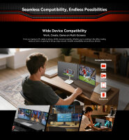 Blackview Dual Laptop Bildschirm Erweiterung 14" / 15,3" Triple Screen Monitor, Full HD IPS, USB-C HDMI Extender für MacBook & Windows, 100W PD, TÜV Eye Care