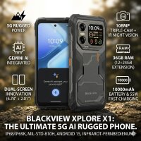 Blackview XPLORE X1 5G Rugged Smartphone, 36GB RAM+256GB,...