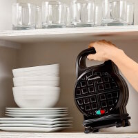 PowerXL Waffle Star Waffeleisen für gefüllte belgische Waffeln 1090W Antihaft tief 18cm | Waffelmaker Sandwichmaker Elektro-Waffeleisen Schwarz