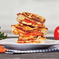 PowerXL Waffle Star Waffeleisen für gefüllte belgische Waffeln 1090W Antihaft tief 18cm | Waffelmaker Sandwichmaker Elektro-Waffeleisen Schwarz