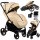 Beiger Kinderwagen mit verstellbarem Verdeck und abnehmbarem Sitz