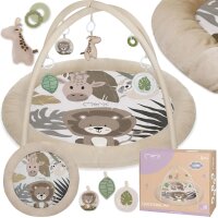 Spielmatte mit Tiermotiven und abnehmbaren Spielzeugen in...