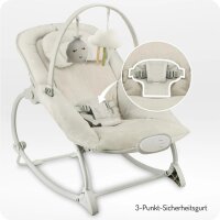 Babywippe mit 3-Punkt-Sicherheitsgurt und abnehmbarem...