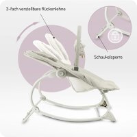 Baby-Schaukel mit 3-fach verstellbarer Rückenlehne und Schaukelsperre