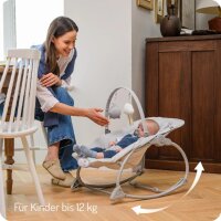 Faltbarer Baby-Schaukelstuhl mit Spielbogen für Kinder bis 12 kg