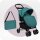 Kinderwagen in Türkis mit Tragetasche und klappbarem Design