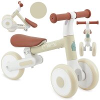 Kinderfahrzeug in Beige mit braunem Sitz und stabilen...