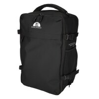 Norländer Handgepäck Rucksack RPET 2.0 – Handgepäck 15,6" Laptopfach – Nachhaltige Flugzeug-Tasche für unter den Sitz & Trolley-Band