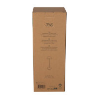 JENS Living LED Tischleuchte Metall – Akku-Tischlampe dimmbar, USB-C aufladbar, 3 Lichtmodi (Warm/Weiß), kabellose Nachttischlampe, 28,5cm