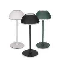 JENS Living LED Tischleuchte Metall – Akku-Tischlampe dimmbar, USB-C aufladbar, 3 Lichtmodi (Warm/Weiß), kabellose Nachttischlampe, 28,5cm