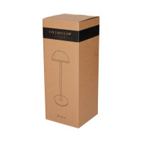 JENS Living LED Tischleuchte Metall – Akku-Tischlampe dimmbar, USB-C aufladbar, 3 Lichtmodi (Warm/Weiß), kabellose Nachttischlampe, 28,5cm