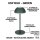 JENS Living LED Tischleuchte Metall – Akku-Tischlampe dimmbar, USB-C aufladbar, 3 Lichtmodi (Warm/Weiß), kabellose Nachttischlampe, 28,5cm