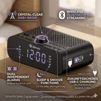 Denver CRD-515 DAB+ Digitalradio mit Bluetooth 5.0...